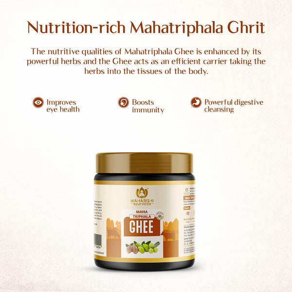 TRIPHALA GHRITA - FOR HEALTH AND WELLNESS - Maharishi Ayurveda India