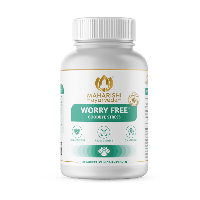 Maharishi Ayurveda Worry Free Tablets Jar of 60 QTY