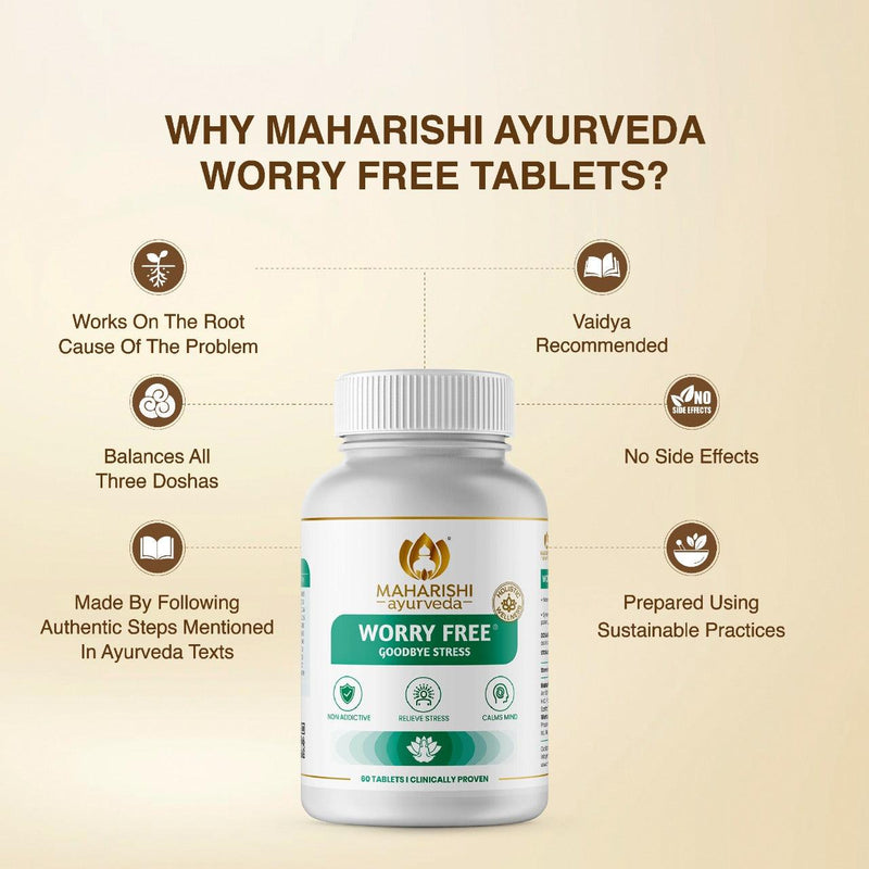 Worry Free Tablets - Calms Stress and Anxiety - Maharishi Ayurveda India